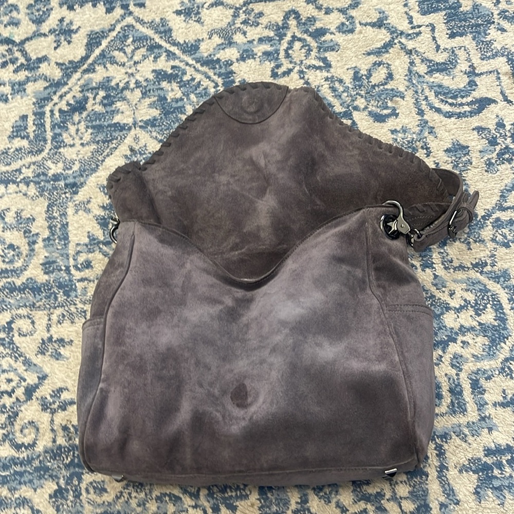 Sorial gray Suede slouch bag - Picture 6 of 14